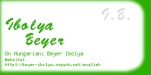 ibolya beyer business card